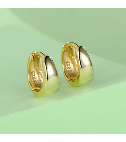 Real 925 Sterling Silve Fashion Inside Diameter 6 7 8 9 10mm Hoop Earrings For Women Men Personality Jewelry DG0132