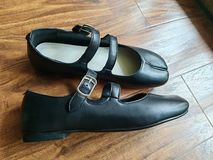 Fashion Women's Shoes New High Quality Leather Split Toe Mary Jane Shoes Comfortable Low Heel Women Shoes Lolita