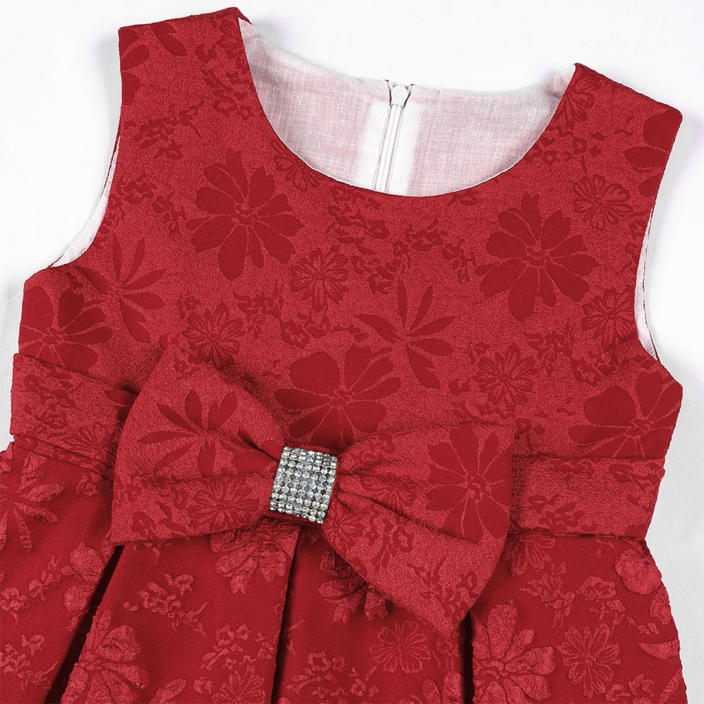 Cross-border summer new girls' princess dress Children's sleeveless bow sequin Pompadour runway show clothing