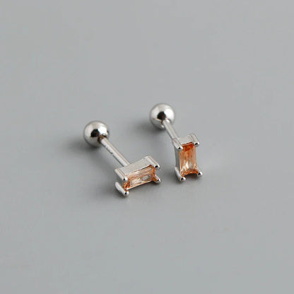 925 Sterling Silver Fashion Korean Petal Screw Bead Stud Earrings for Women Charm Ear Bone Piercing Jewelry Accessories