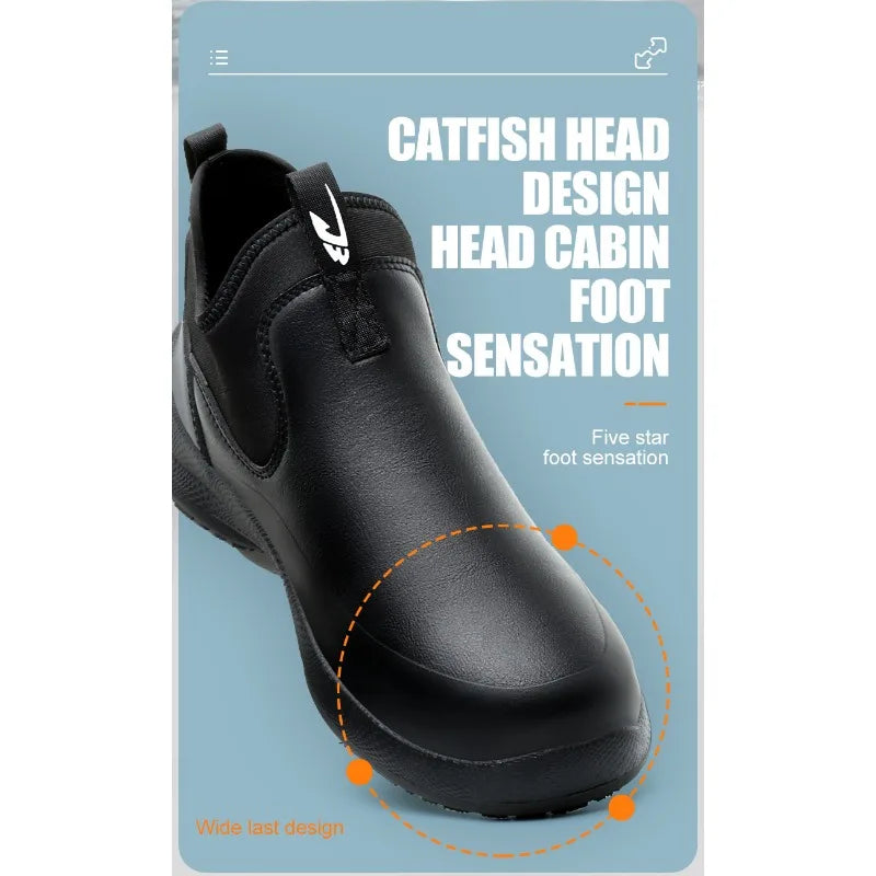 Men's Work Shoes Non Slip Oil Resistant Chef Shoes Suitable Seasons Lightweight and Comfortable with A Soft Sole That Not Tiring
