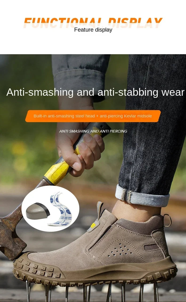 Insulation Men Work Boots Puncture-Proof Safety Shoes Steel Toe Welder Protective Shoes Indestructible Shoes Work Shoes Sneakers