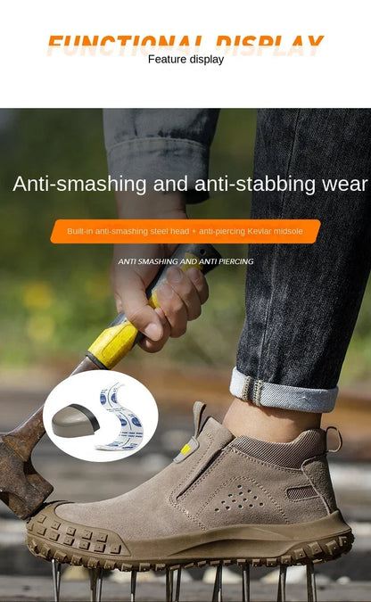 Insulation Men Work Boots Puncture-Proof Safety Shoes Steel Toe Welder Protective Shoes Indestructible Shoes Work Shoes Sneakers