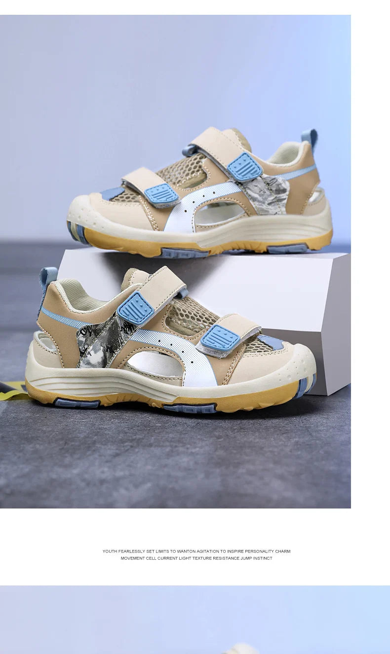 Boys Soft Sandals Fashion Children Shoes Solid Color Baby Sole Anti-slip Anti collision outdoor Girls Sandalias Flat Beach