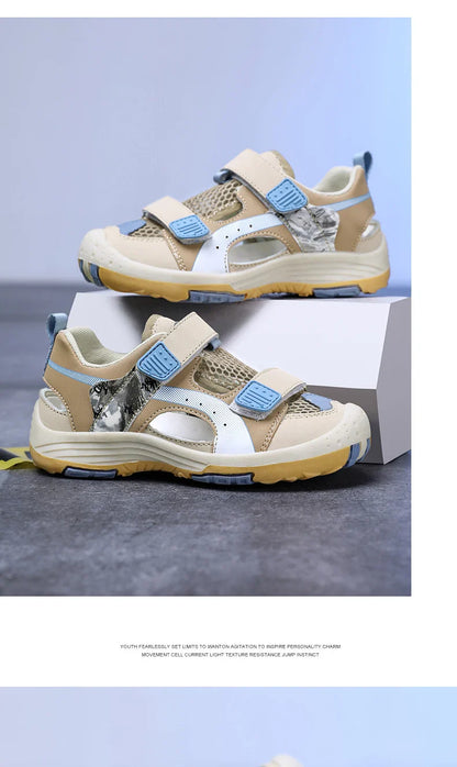 Boys Soft Sandals Fashion Children Shoes Solid Color Baby Sole Anti-slip Anti collision outdoor Girls Sandalias Flat Beach