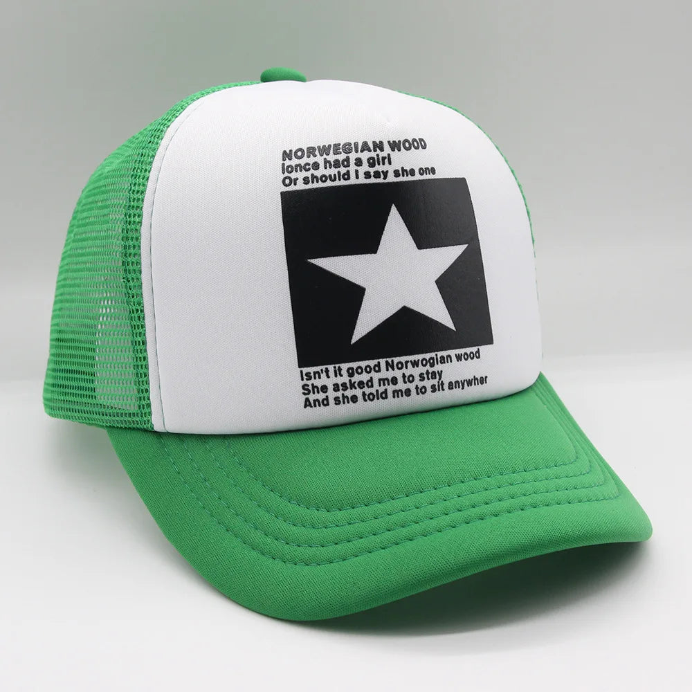 Fashion Letter Embroidery Baseball Cap For Men Women Summer Breathable Mesh Snapback Hat Unisex Hip Hop Trucker Bone Gorras