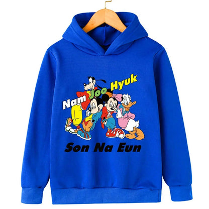 Harajuku Kids Mickey Kawaii hoodie 2-14 years old sweatshirt Spring long sleeve cartoon girls boys casual clothing tops children