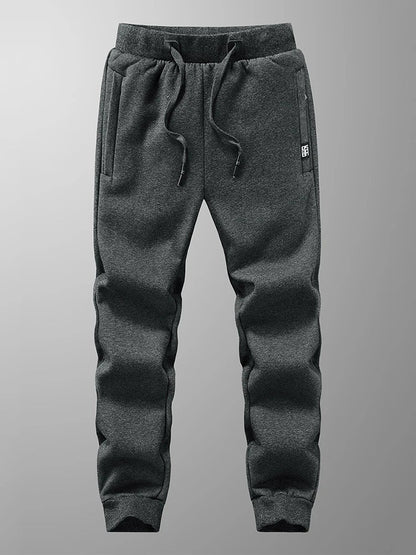Winter Men's Sweatpants Thick Warm Fleece Joggers Sportswear Zip Pockets Cotton Casual Track Pants Plus Size 6XL 7XL 8XL