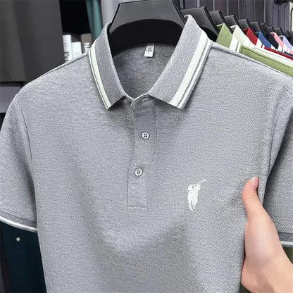 100% cotton luxury brand short sleeve polo shirt men new classic pony embroidery summer T-shirt high-end fashion casual Paul top