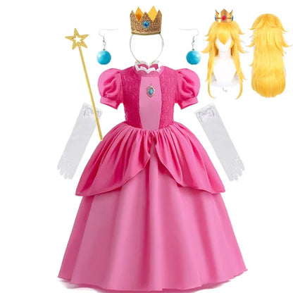 Kids Girl Princess Dress Cosplay Princess Costume Children's Birthday Carnival Dress Girls Party Dress Performance Costume