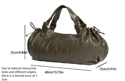 2025 Sac à main à bandoulière Simple pour femmes, sac Boston élégant et polyvalent, sac de travail intérieur en Polyester doux