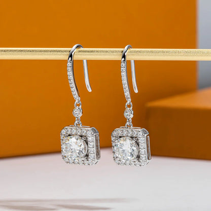 1ct D Color Moissanite Drop Earrings 925 Sterling Silver 18k Gold Plated Earrings for Woman Jewelry Gifts Wholesale