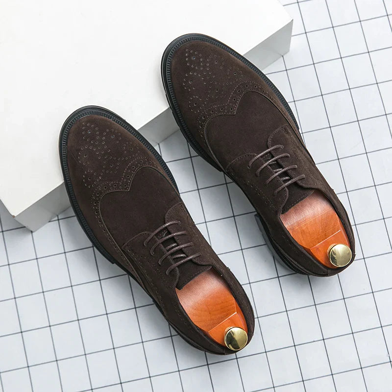 High Quality Brogues Classic Casual Business Shoes Men Fashion Wedding Social Office Leather Shoes For Men Formal Carving Shoes