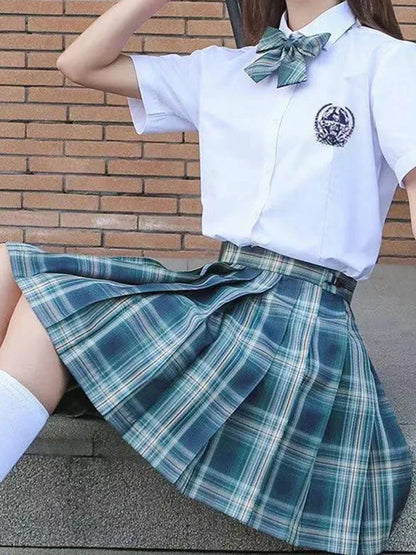 Plaid Women Pleated Skirt Bow Knot Summer High Waist Preppy Girls Dance Mini Skirt Cute A Line Harajuku Sexy Japan Faldas