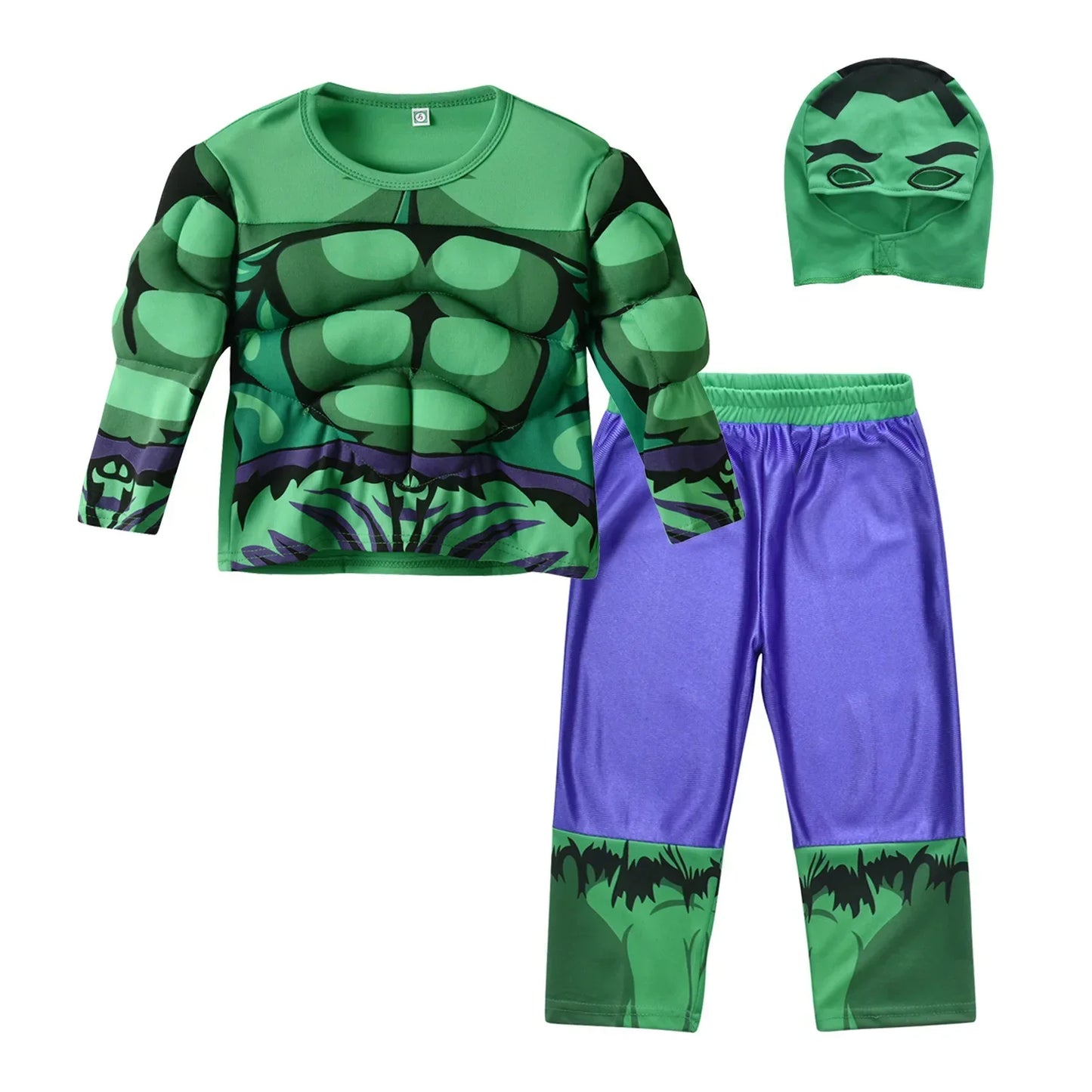 Hero Hulk Captain America Cosplay Costume Boy Kids Clothes Spiderman Muscle Suit Halloween Carnival Birthday Party