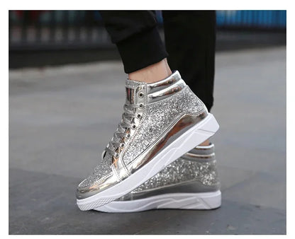 Mens Casual Shoes Non-slip Sports Outsole  Light High-top Men Fashion Boots Wear-resistant Male Sneakers 48