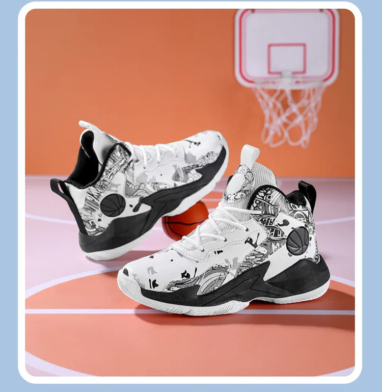 Children's basketball shoes non-slip breathable basketball training shoes with boys and girls basketball shoes sneakers 31-39