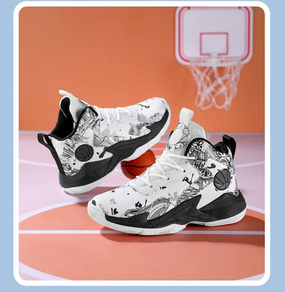 Children's basketball shoes non-slip breathable basketball training shoes with boys and girls basketball shoes sneakers 31-39