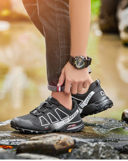 Sapatilha de Trekking Impermeável Masculina, Tênis Esportivo para Excursão, Tênis de Trekking de Amarrar, Sapatilha de Trekking Feminina, Tênis Tático Antiderrapante para Caça