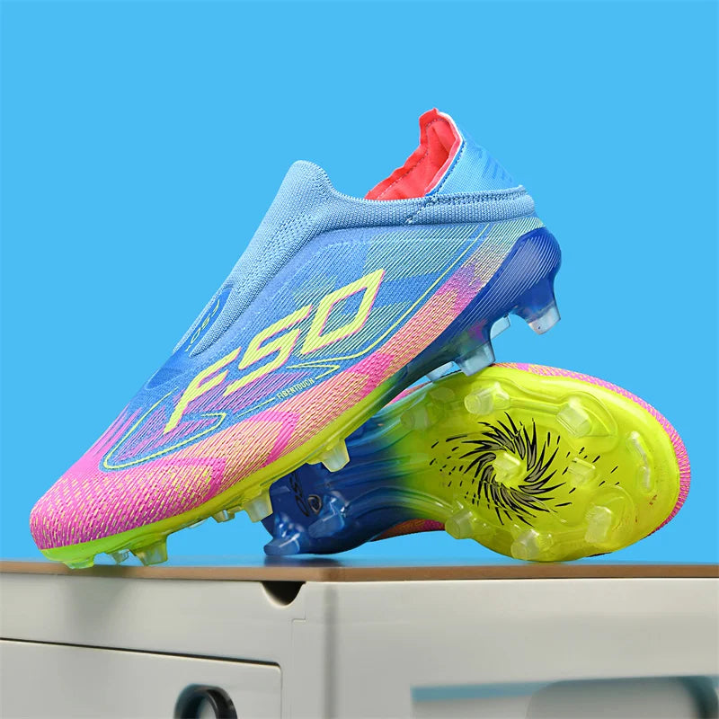 New Men Football Boots Outdoor High-top Soccer Shoes Cleats Hot-selling Grass Match Indoor Sneakers Non-Slip High-quality