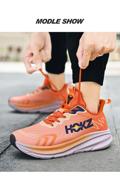 Tênis de Corrida Masculino com Placa de Carbono e Amortecimento de Ar, Tênis Esportivo Feminino Macio e Robusto, Sapatos Casuais para o Dia a Dia e Caminhada ao Ar Livre