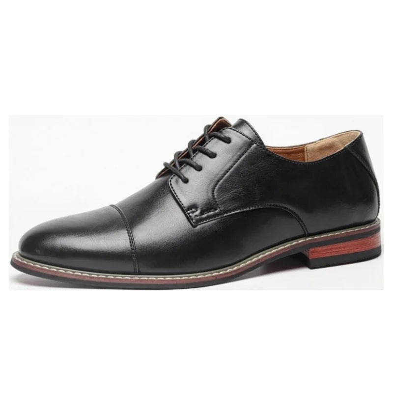 Men's Dress Shoes Fashion Comfortable 2025 Brand Leather Shoes Men
