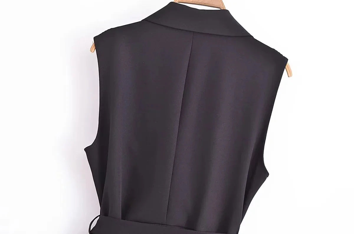 Dress Women Pleated Vests Long Dresses for Women 2024 Sleeveless Office Party Dress Ruched Midi Evening Dresses