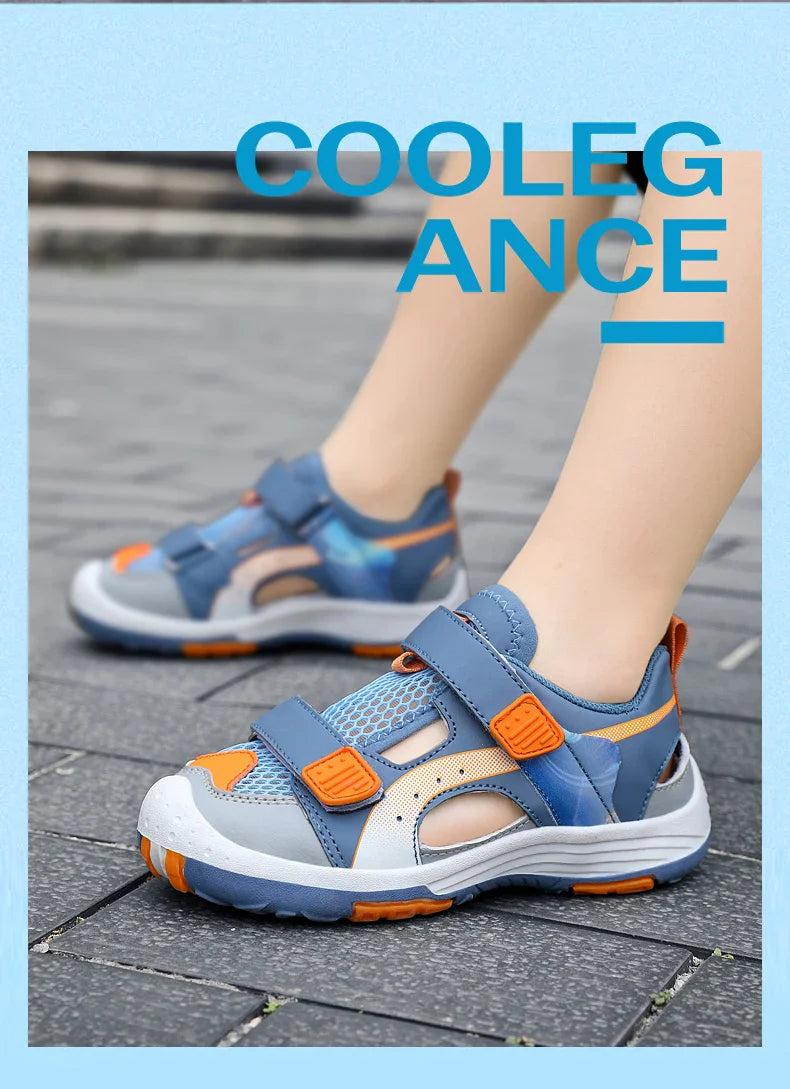 Boys Soft Sandals Fashion Children Shoes Solid Color Baby Sole Anti-slip Anti collision outdoor Girls Sandalias Flat Beach