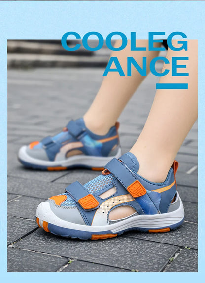 Boys Soft Sandals Fashion Children Shoes Solid Color Baby Sole Anti-slip Anti collision outdoor Girls Sandalias Flat Beach