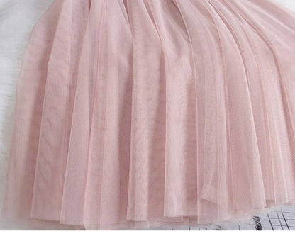 New large hem chiffon long skirt for women's Korean casual simple solid color three-layer A-line high waisted long skirt