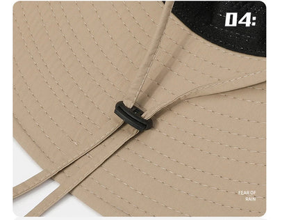 Bucket Hat Cowboy Men Outdoor Fishing Hiking Beach Hats Mesh Breathable