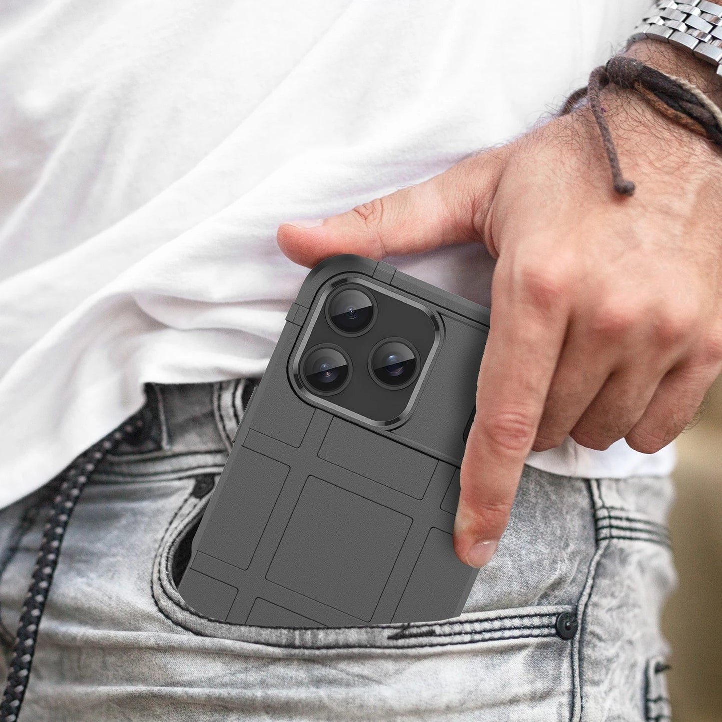 Rugged Shield Military Grade Drop Protection Protective Phone Case For iPhone 14 15 Plus 16 Pro Max 17 Air Shockproof Cover