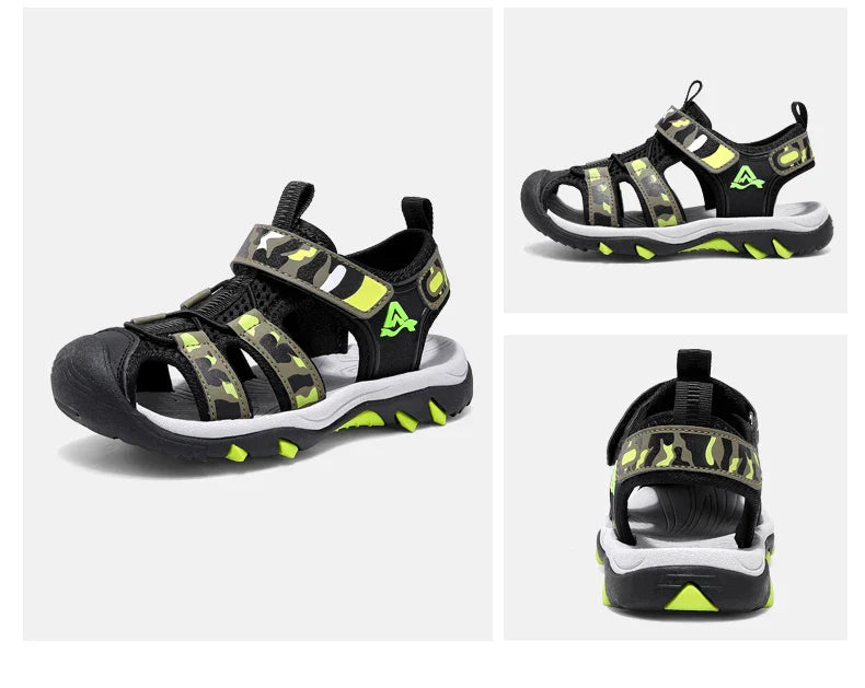 Summer Children Beach Water Sandals Brand Fashion Sneakers For Girls Boys Footwear Kids Non-slip Sandalias Leather Shoes