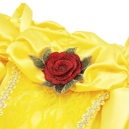 Girls Belle Cosplay Princess Dress Children Beauty Beast Clothes Birthday Carnival Christmas Party Costume Kids Ball Gown 2-11T