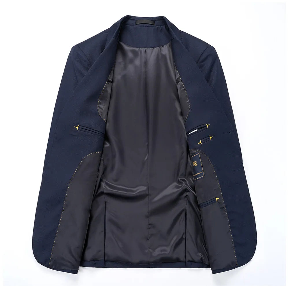 High-end men's wedding party casual suit set - a stylish and fashionable two-piece set for business and casual wear.