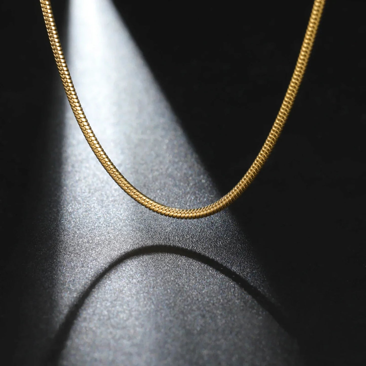 Stainless Steel Gold Color Round Snake Chain Necklace Women Men Long Neck Chains Trendy Punk Jewelry Gift Wholesale