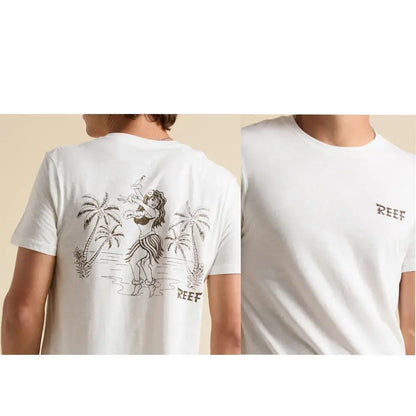 Men's High-luxury Brand Reef New Printing T-shirt Vacation Casual Summer Top Men's Short-sleeved Round Neck Cotton T-shirt Top