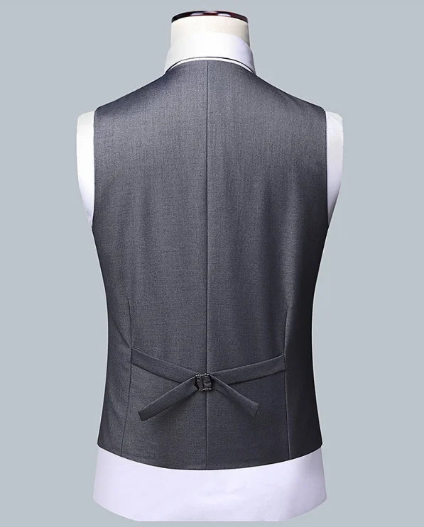 Men's Solid Color Business Suit Fashion Banquet Wedding Trend Groom Best Man Single 3/2/1