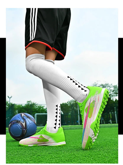 New Men Football Boots Outdoor Non Slip Match Boys Breathable Soccer Shoes Sport Adult Cleats Training Long Spikes Comfortable