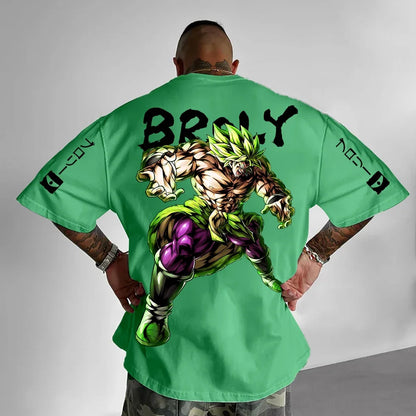Animation T-Shirt Men's Street Hip Hop Loose Casual Trend Children's Parent-Child Short Sleeve Top