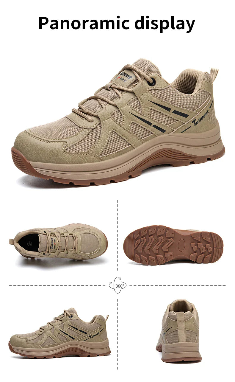 New safety shoes, anti-smashing and anti-puncture work shoes, insulated shoes, men's protective boots