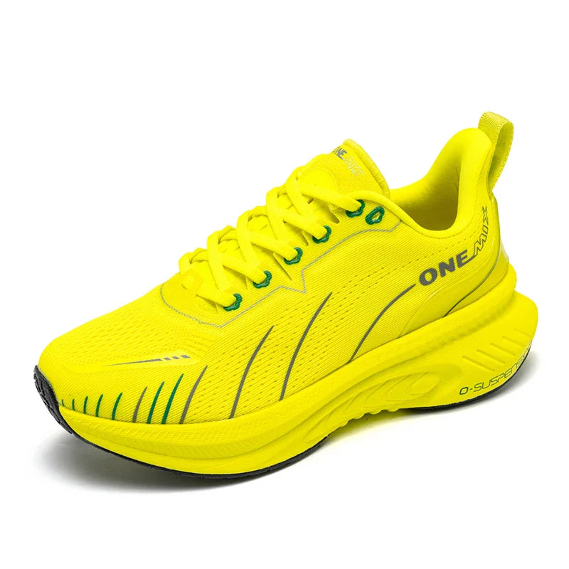 Cushioning Running Shoes For Men Suitable Heavy Runners Lace Up Sports Women Non-slip Outdoor Athletic Male Sneakers