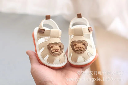 New Summer Baby Whistle Sandals Children Infant Casual Walking Shoes Toddler Boys Girl Kids Anti-Slip Closed-Toe Cartoon Sandals