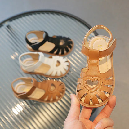 Children Summer Sandals Girls Roman Style Beach Shoes Baby Girls Hook Loop Flats Kids Gladiator Sandals Size 21-30