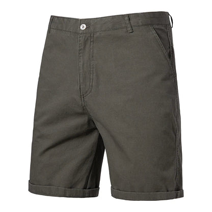 8 Colors Mens Cotton Casual Shorts Summer Business Casual Knee Pants Classic Khaki American Style Streetwear Golf Shorts Beige
