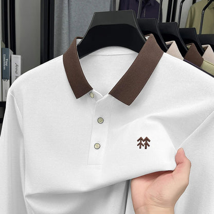 Design Brand Men's Polo Shirt Lapel Exquisite Embroid Long Sleeve Autumn New Breathable T-Shirt Business Leisure Trend Men'swear