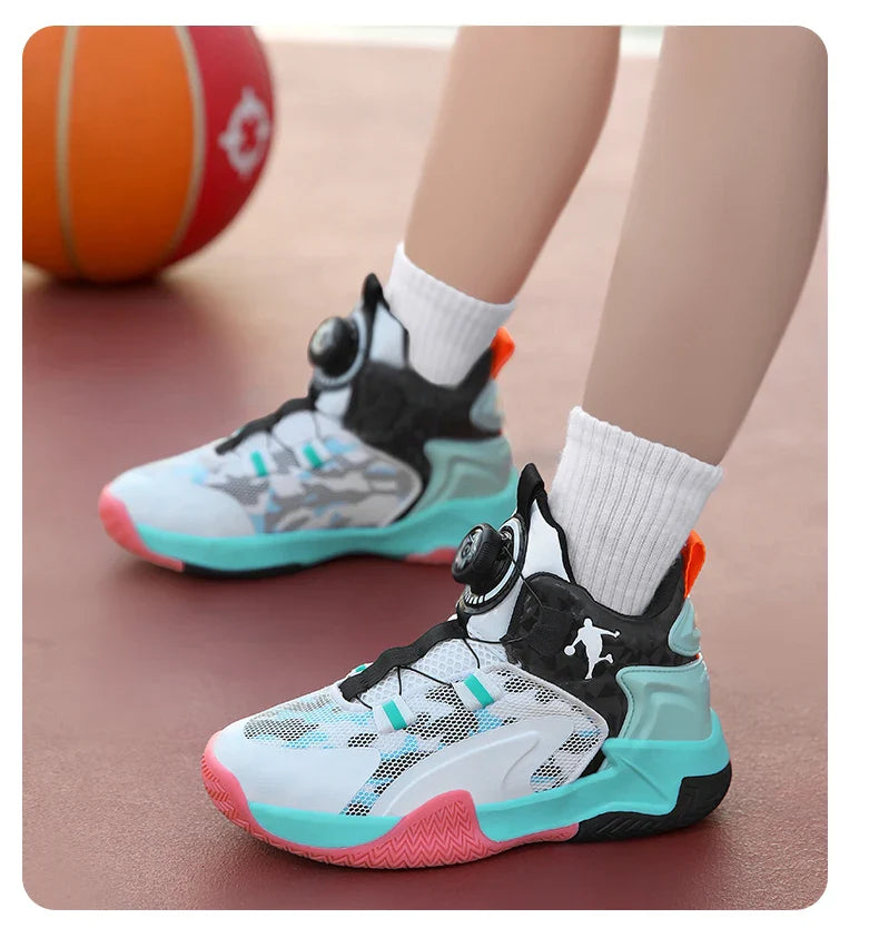 Kids Basketball Shoes Boys Sneakers Non-slip Child Trainer Basket Shoes Outdoor Children Sport Shoes Sneakers Sportschuhe Kinder