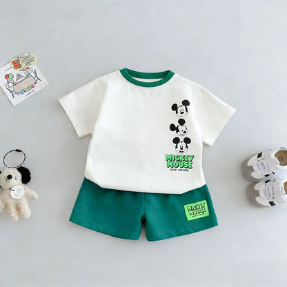 T-shirt Shorts Boy's 2pc/set Kids Summer Clothing Cartoon Fashion Children Short Sleeved Suit Toddler Costume Sets