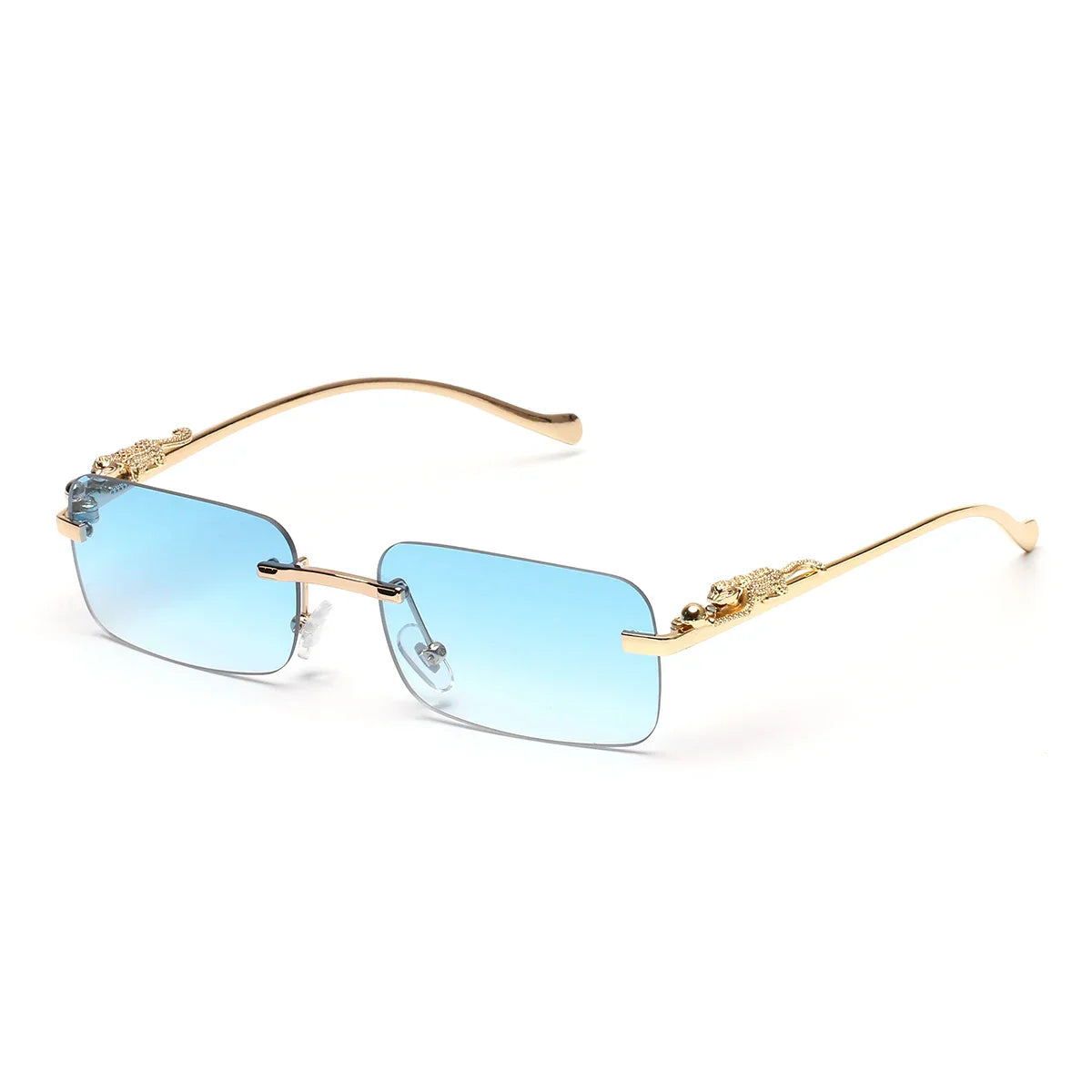 rimless sunglasses UV400 fashion square metal glasses for men women designer man's brand sun glasses shades for outdoor