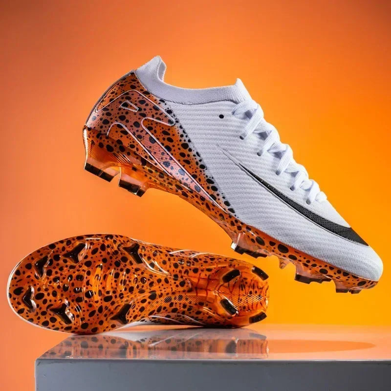 New Men Football Boots Professional Boys Soccer Shoes Ankle Sports Shoes Non-Slip TF/FG Match Sneakers Unisex Comfortable